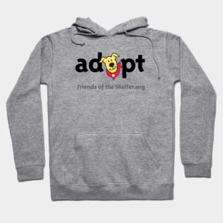 “adopt” (black text) Hoodie